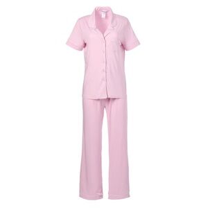 NWT Moonstruck Short Sleeve Notch Collar Pajama Set light pink